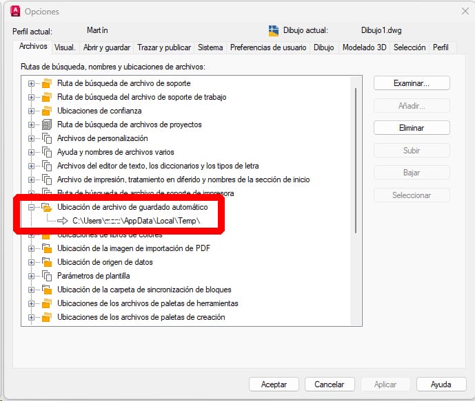 Abrir los archivos de guardado automático en AutoCAD